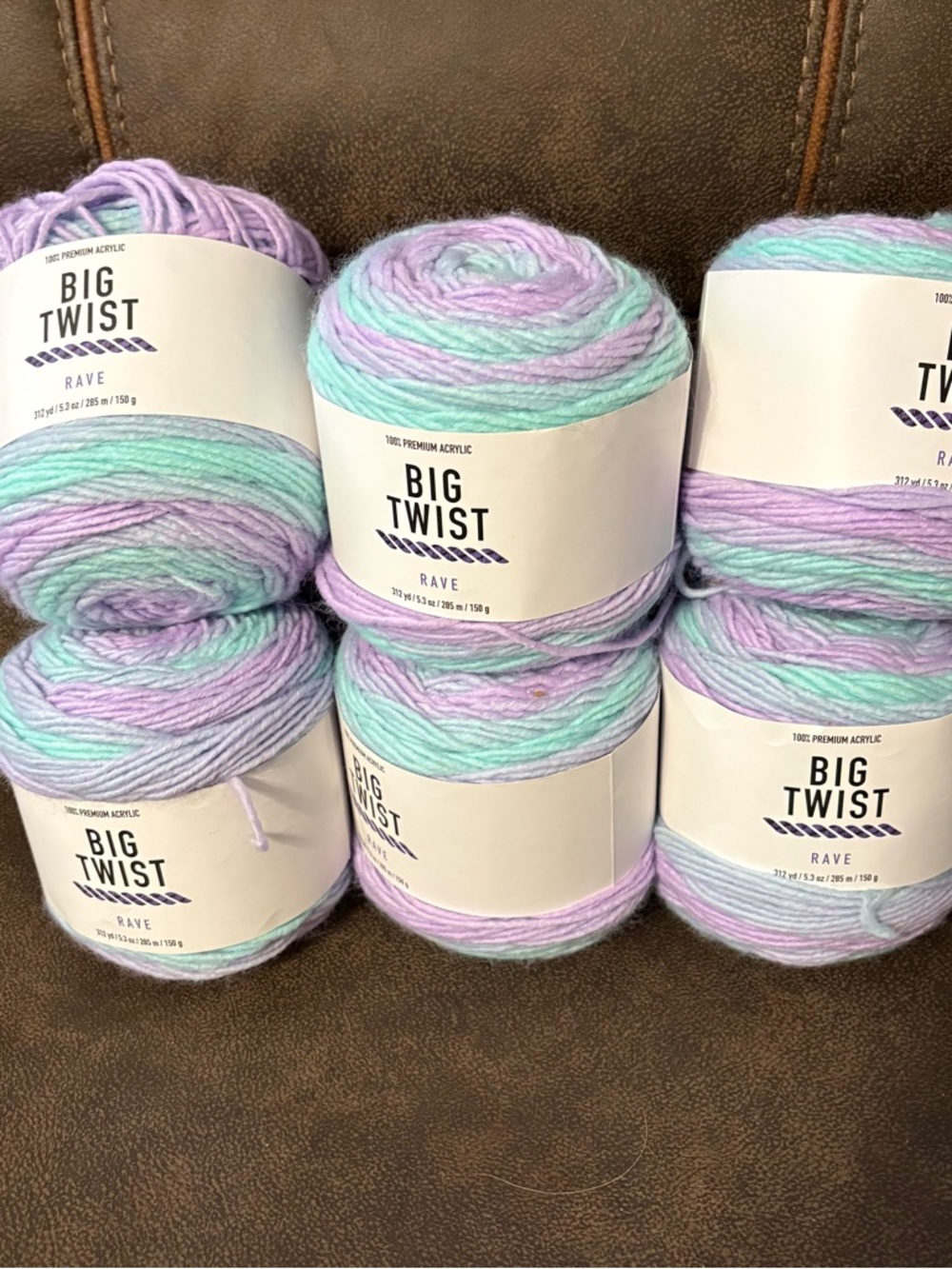 SOLD - Big Twist Rave Acrylic Yarn - Unicorn
